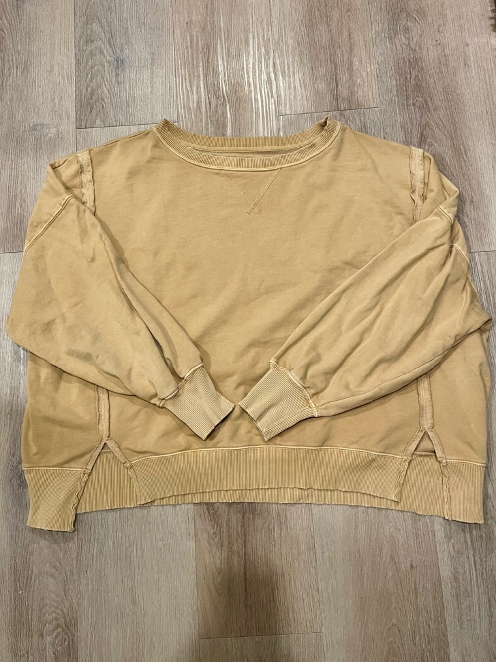 American Eagle Outfitters Tan Crew Sweatshirt
